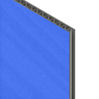 63-300-BL MODULAR SOLUTIONS PANELING<br>ALUMINUM  PANEL WITH A CORRUGATED PLASTIC CORE 6MM BLUE (4' X 8')